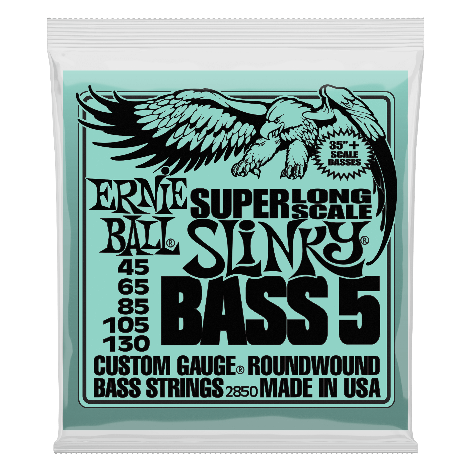 Ernie Ball Ernie Ball 2850 Bass 5 Slinky Super Long Scale Electric Bass Strings - 45-130 Gauge