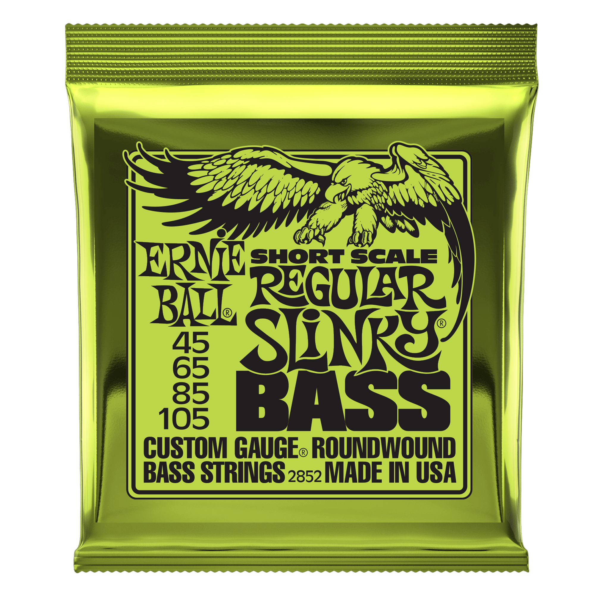 Ernie Ball Ernie Ball 2852 Regular Slinky Nickel Wound Short Scale Bass Strings - 45-105 Gauge