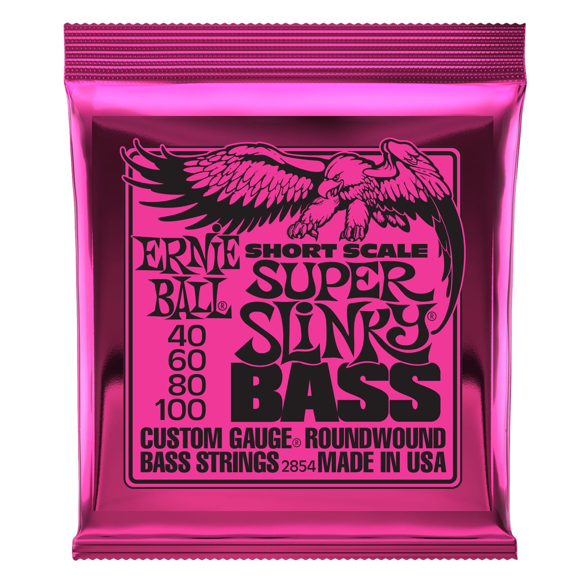 Ernie Ball Ernie Ball 2854 Super Slinky Nickel Wound Short Scale Bass Strings - 40-100 Gauge