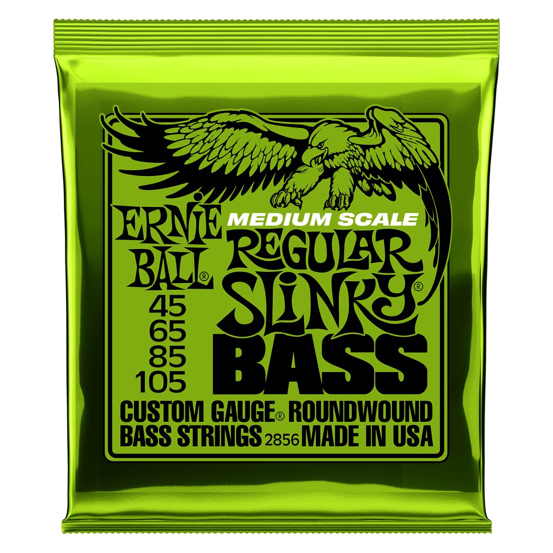 Ernie Ball Regular Slinky Nickel Wound Medium Scale Bass Strings - 45-105 Gauge