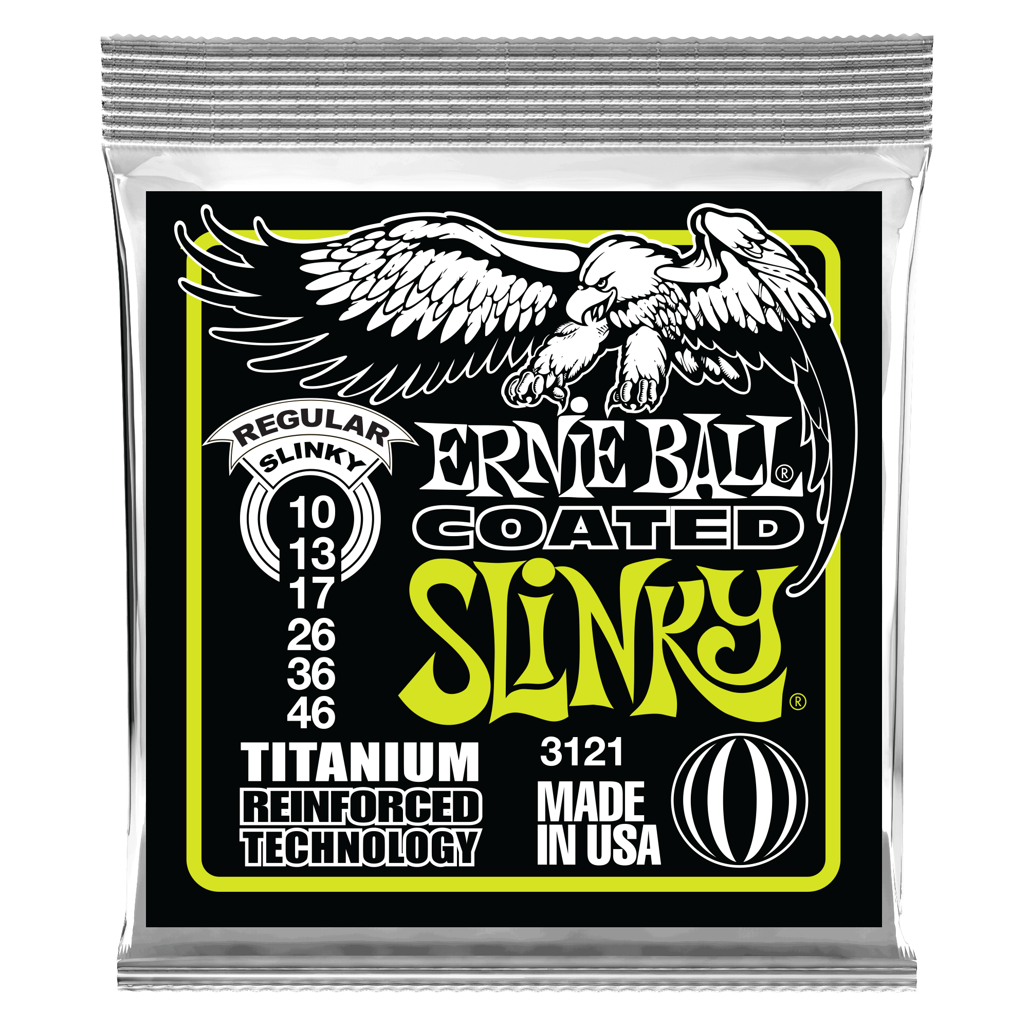 Ernie Ball Ernie Ball 3121 Regular Slinky Coated Titanium RPS Electric Guitar Strings - 10-46 Gauge