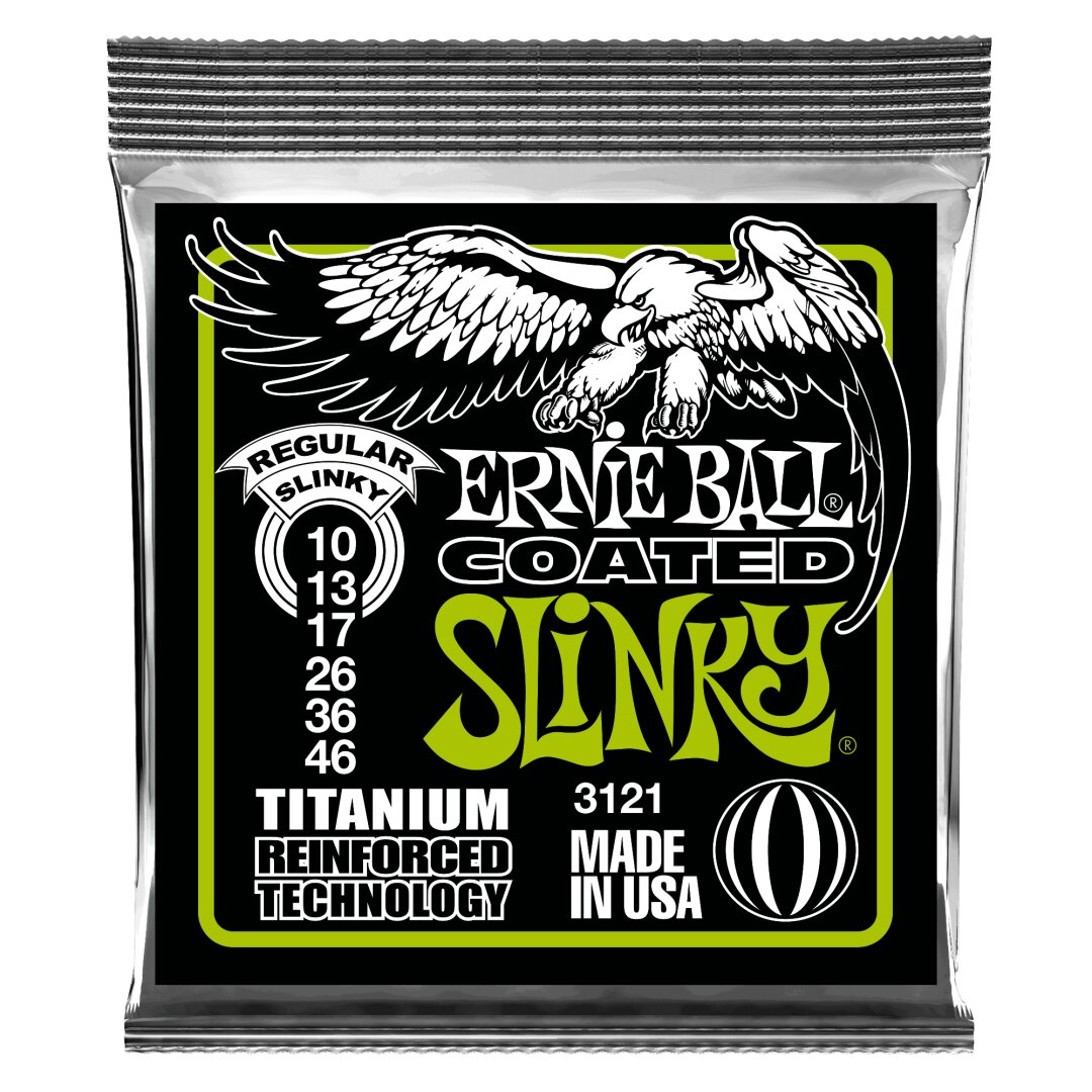 Ernie Ball Regular Slinky Coated Titanium RPS Electric Guitar Strings - 10-46 Gau