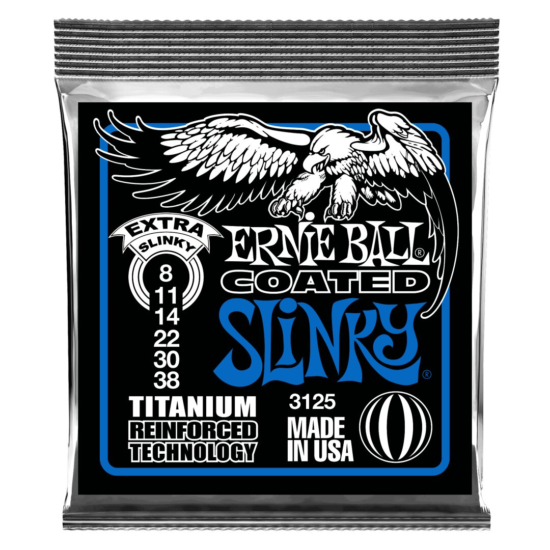 Ernie Ball Extra Slinky Coated Titanium RPS Electric Guitar Strings - 8-38 Gauge