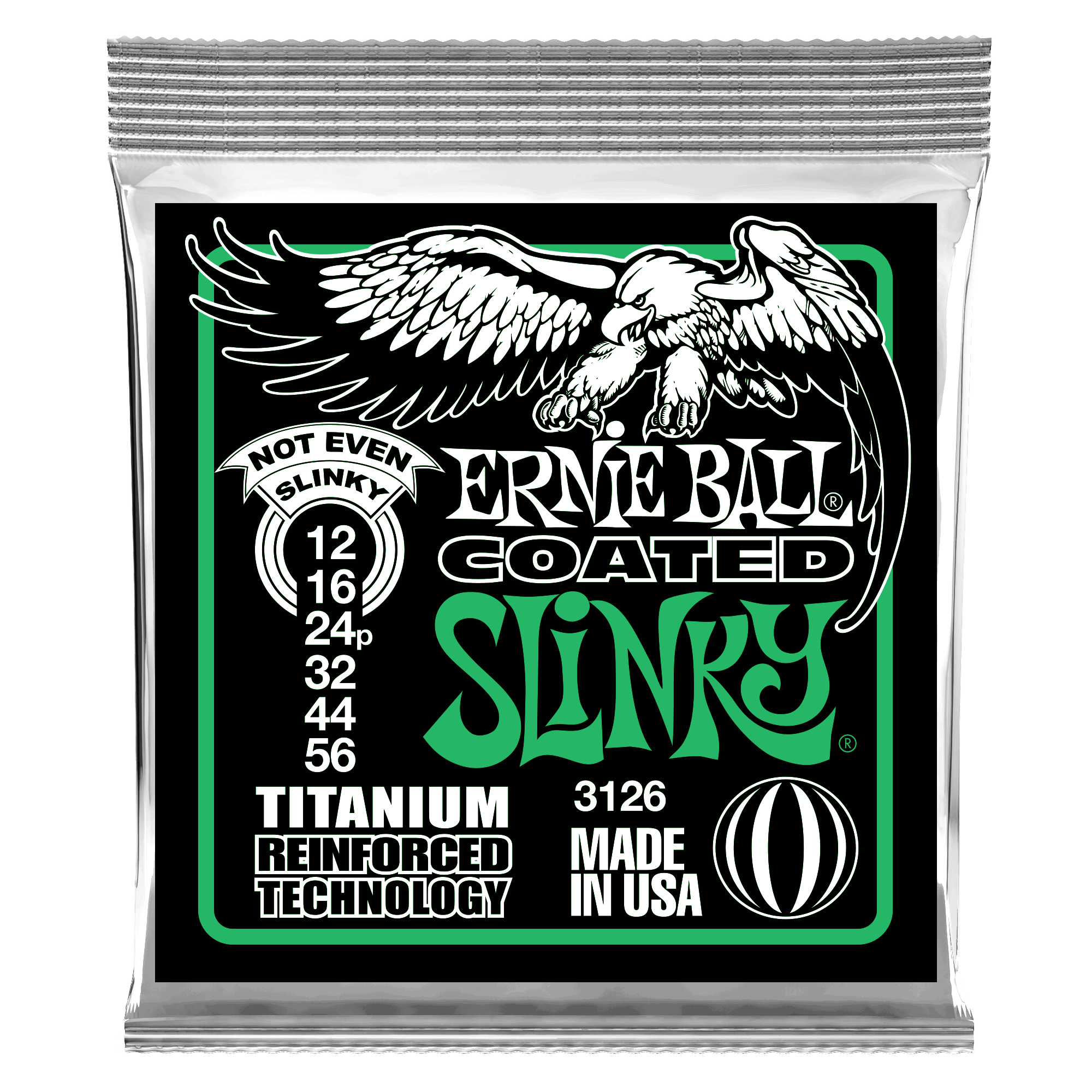 Ernie Ball Ernie Ball 3126 Not Even Slinky Coated Titanium RPS Electric Guitar Strings - 12-56 Gauge