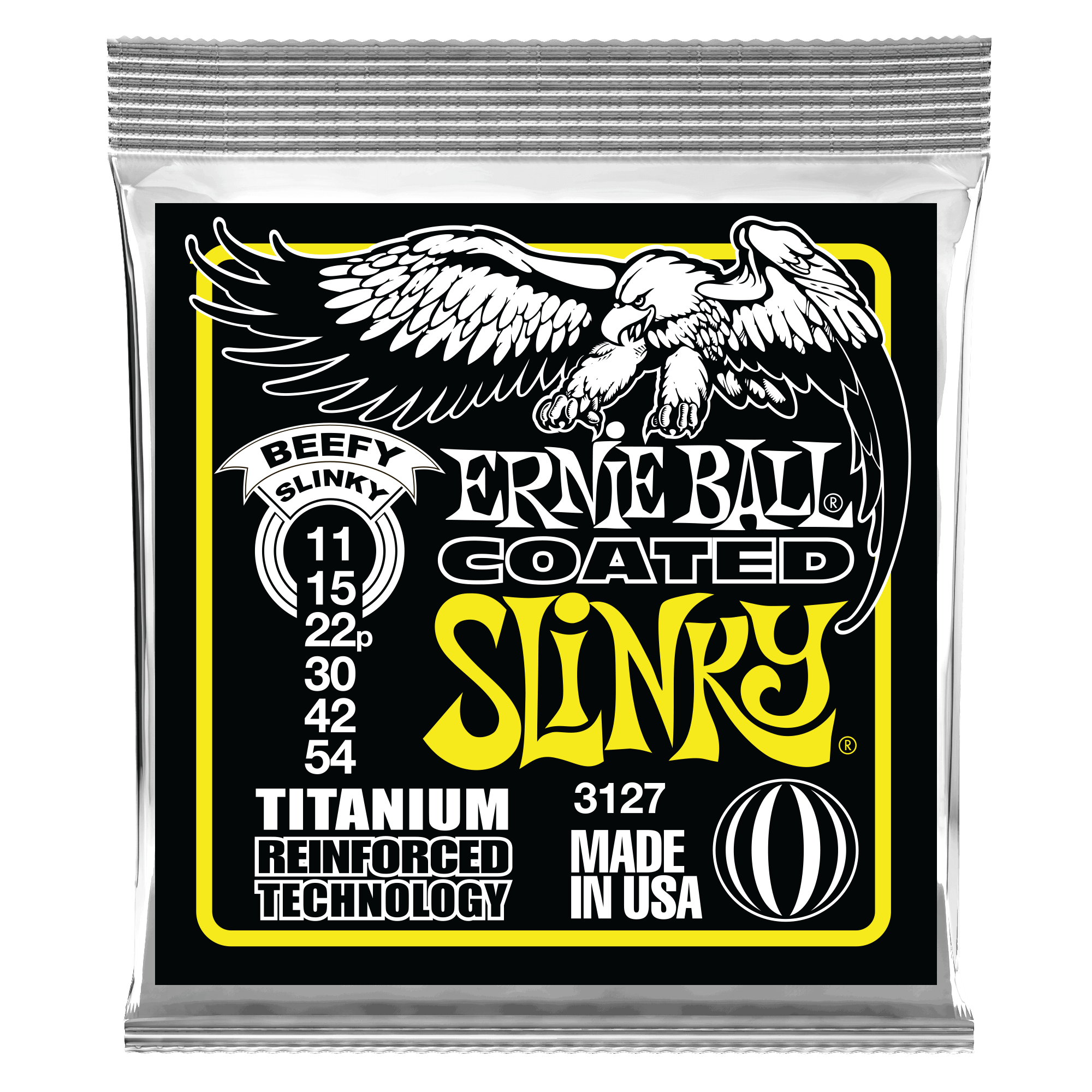 Ernie Ball Ernie Ball 3127 Beefy Slinky Coated Titanium RPS Electric Guitar Strings - 11-54 Gauge