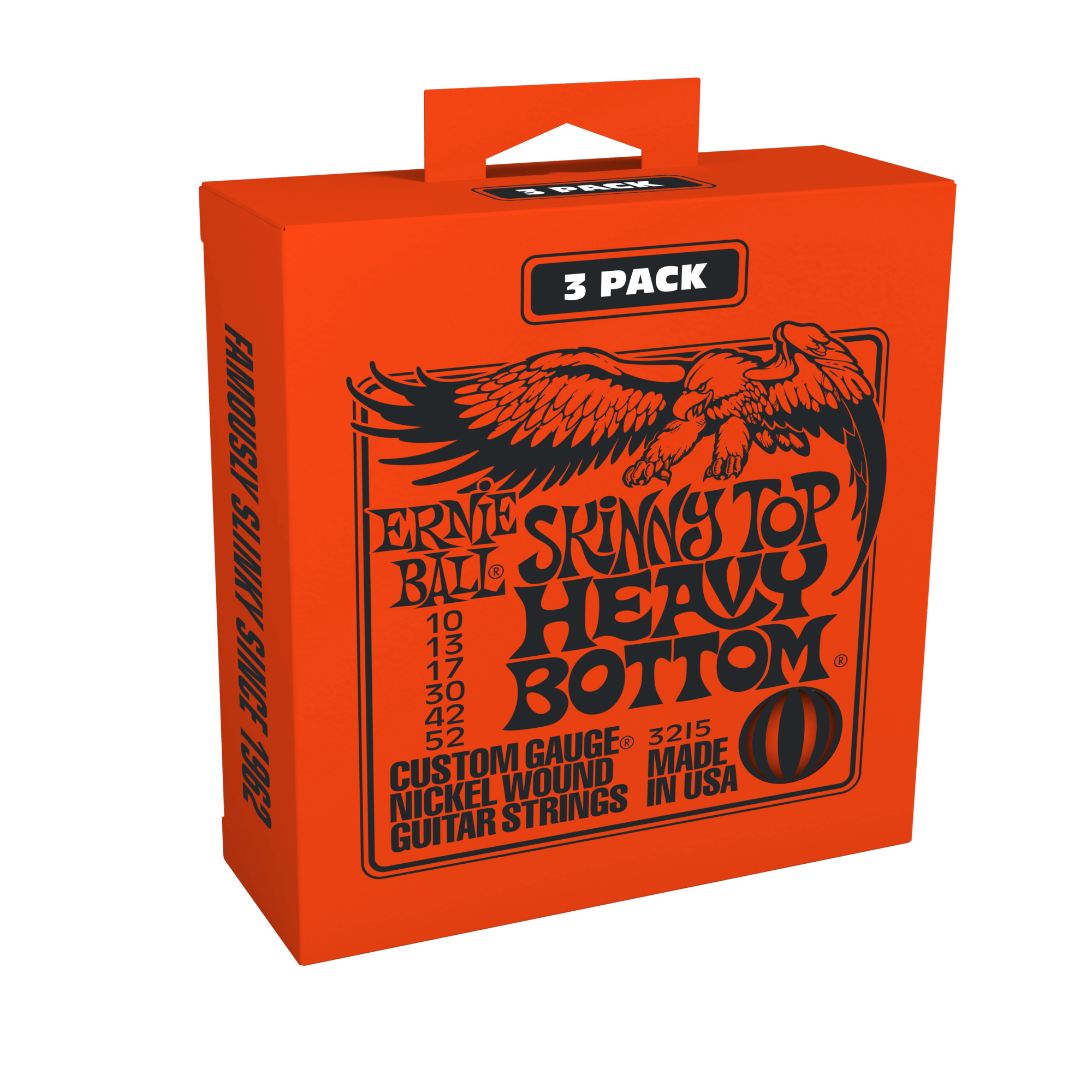 Ernie Ball Ernie Ball 3215 Skinny Top Heavy Bottom Slinky Nickel Wound Electric Guitar Strings 3 Pack - 10-52 Gauge
