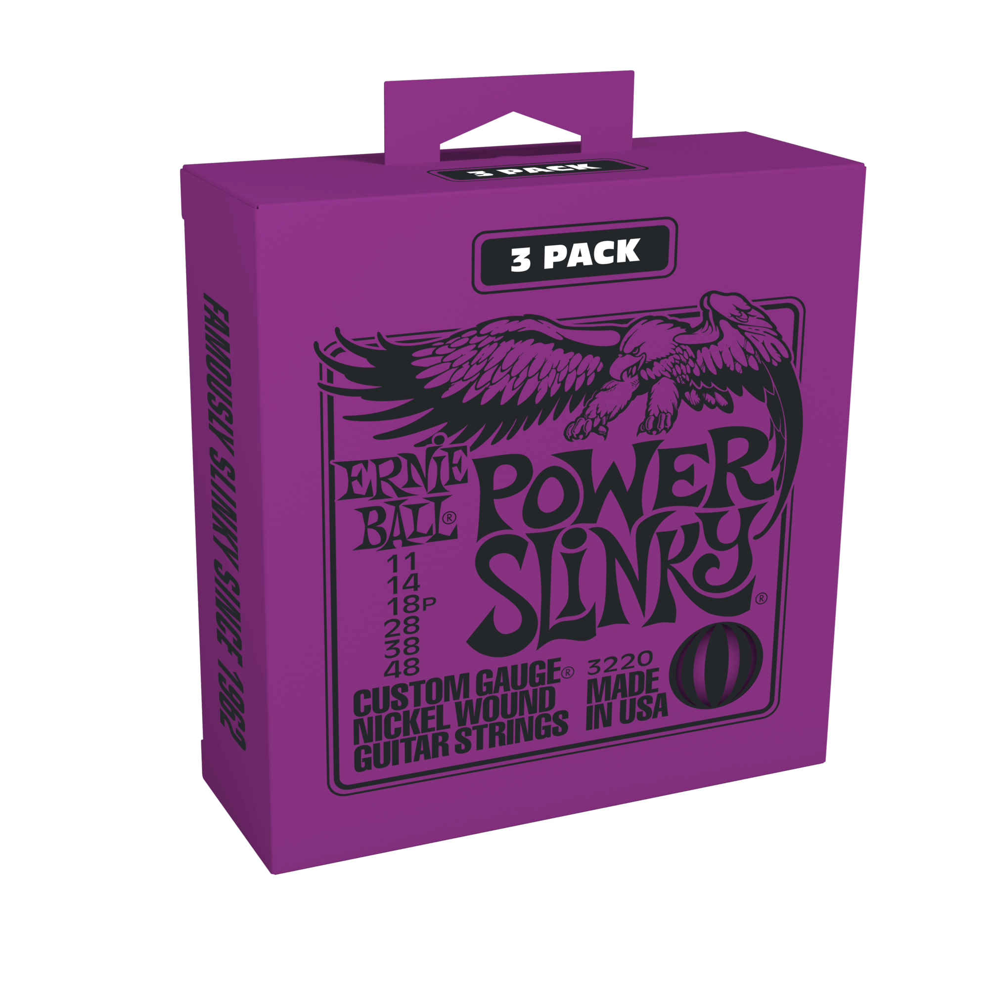 Ernie Ball Ernie Ball 3220 Power Slinky Nickel Wound Electric Guitar Strings 3 Pack - 11-48 Gauge