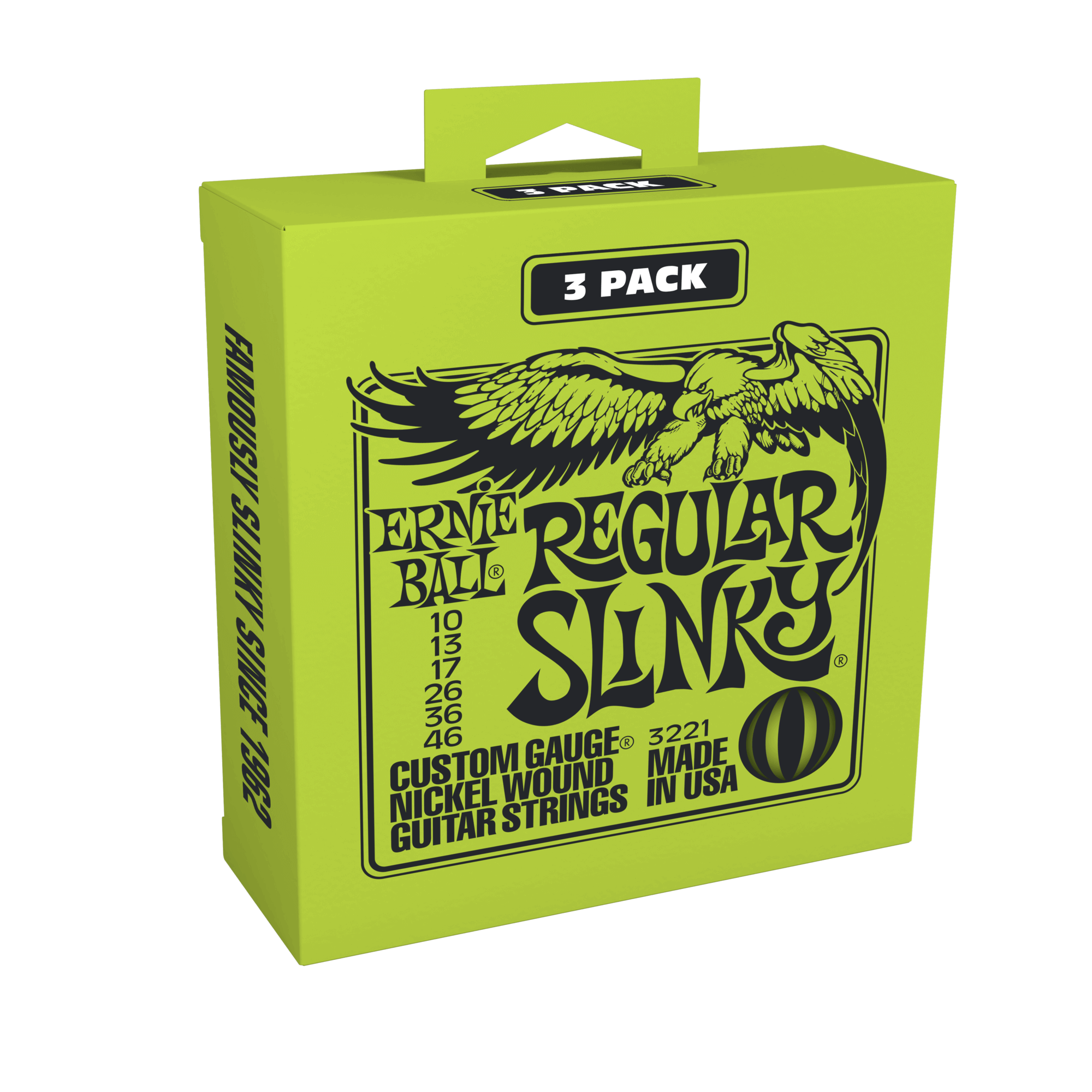 Ernie Ball Ernie Ball 3221 Regular Slinky Nickel Wound Electric Guitar Strings 3 Pack - 10-46 Gauge