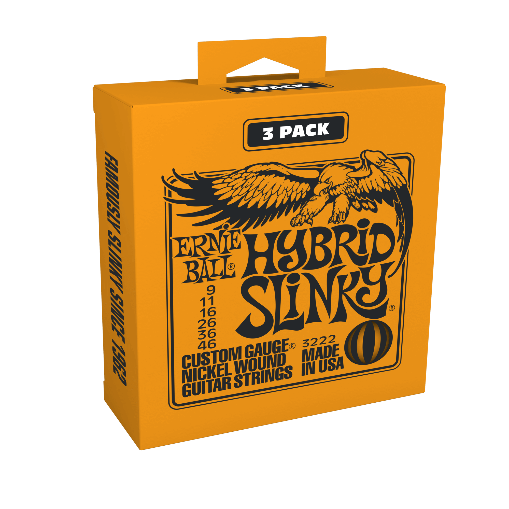 Ernie Ball Ernie Ball 3222 Hybrid Slinky Nickel Wound Electric Guitar Strings 3 Pack - 9-46 Gauge