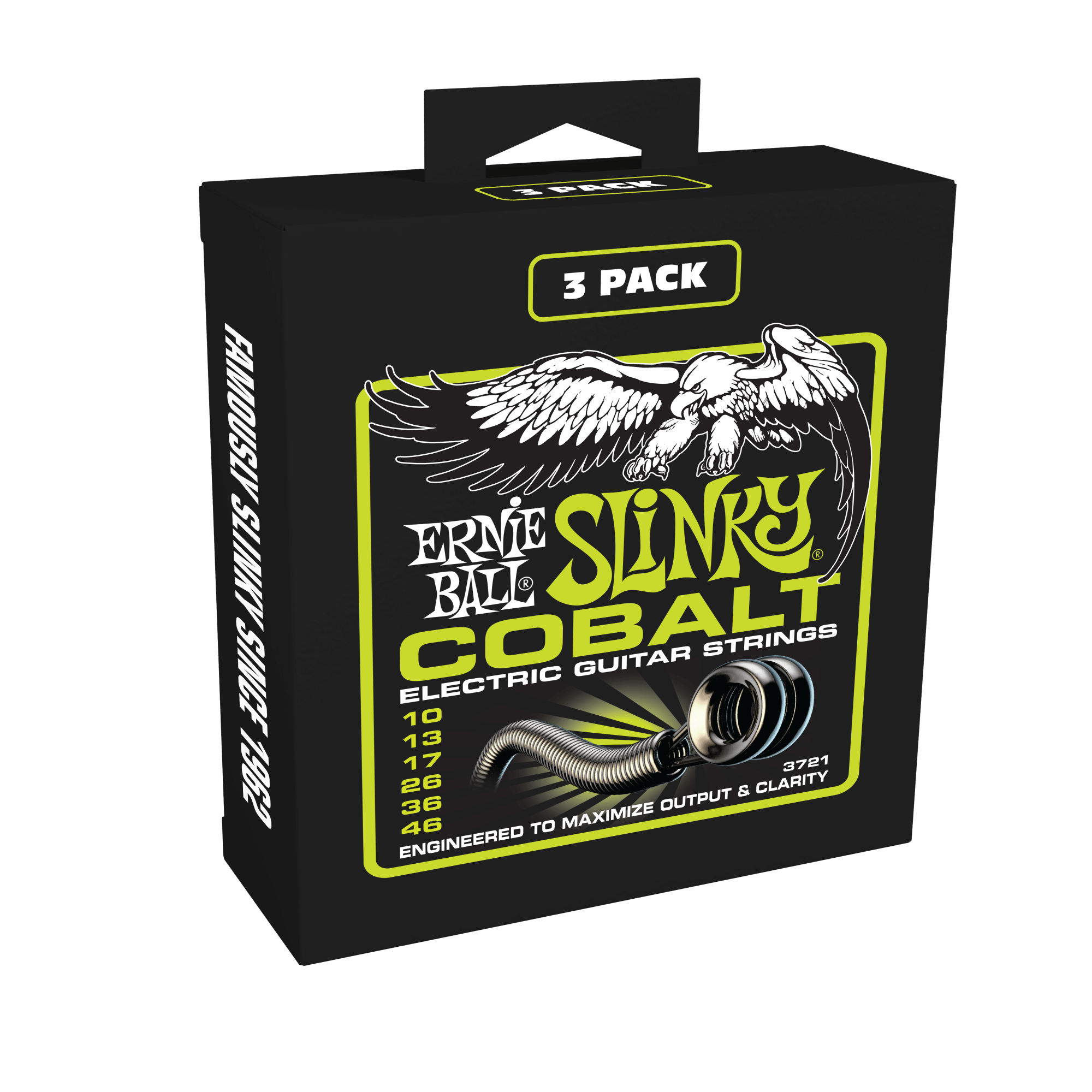 Ernie Ball Ernie Ball 3721 Regular Slinky Cobalt Electric Guitar Strings 3 Pack - 10-46 Gauge