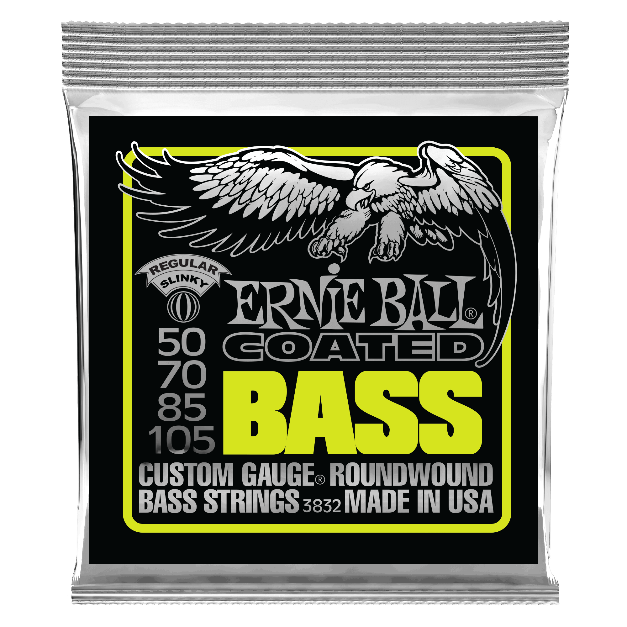 Ernie Ball Ernie Ball 3832 Regular Slinky Coated Electric Bass Strings - 50-105 Gauge