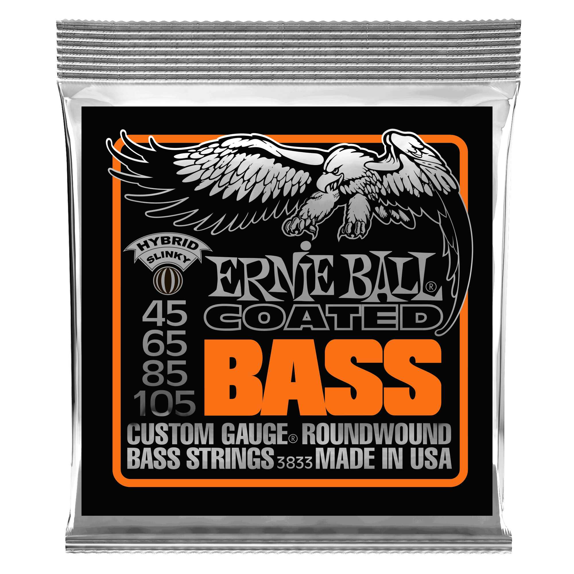 Ernie Ball Ernie Ball 3833 Hybrid Slinky Coated Electric Bass Strings - 45-105 Gauge