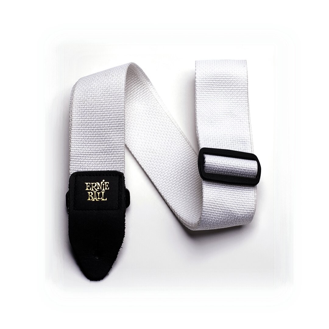 White White Polypro Guitar Strap