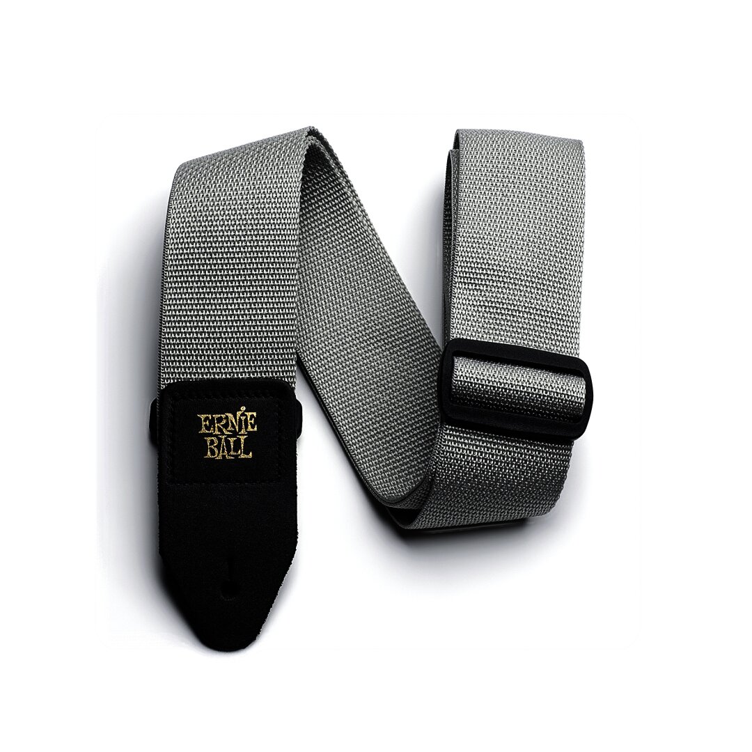 Gray Gray Polypro Guitar Strap