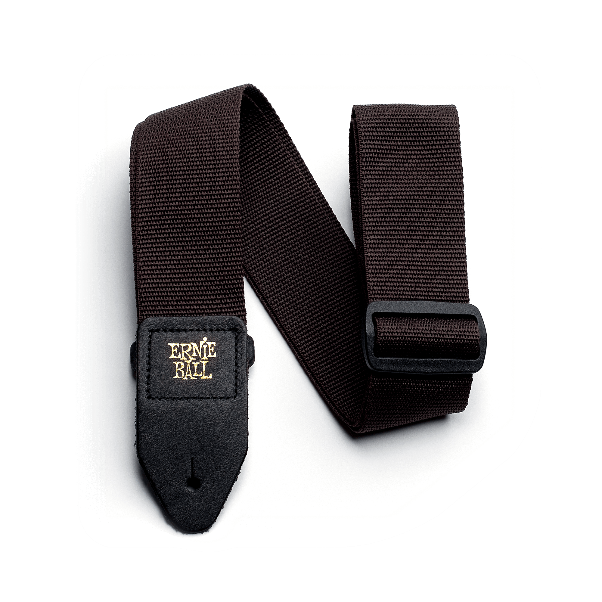 Brown Brown Polypro Guitar Strap