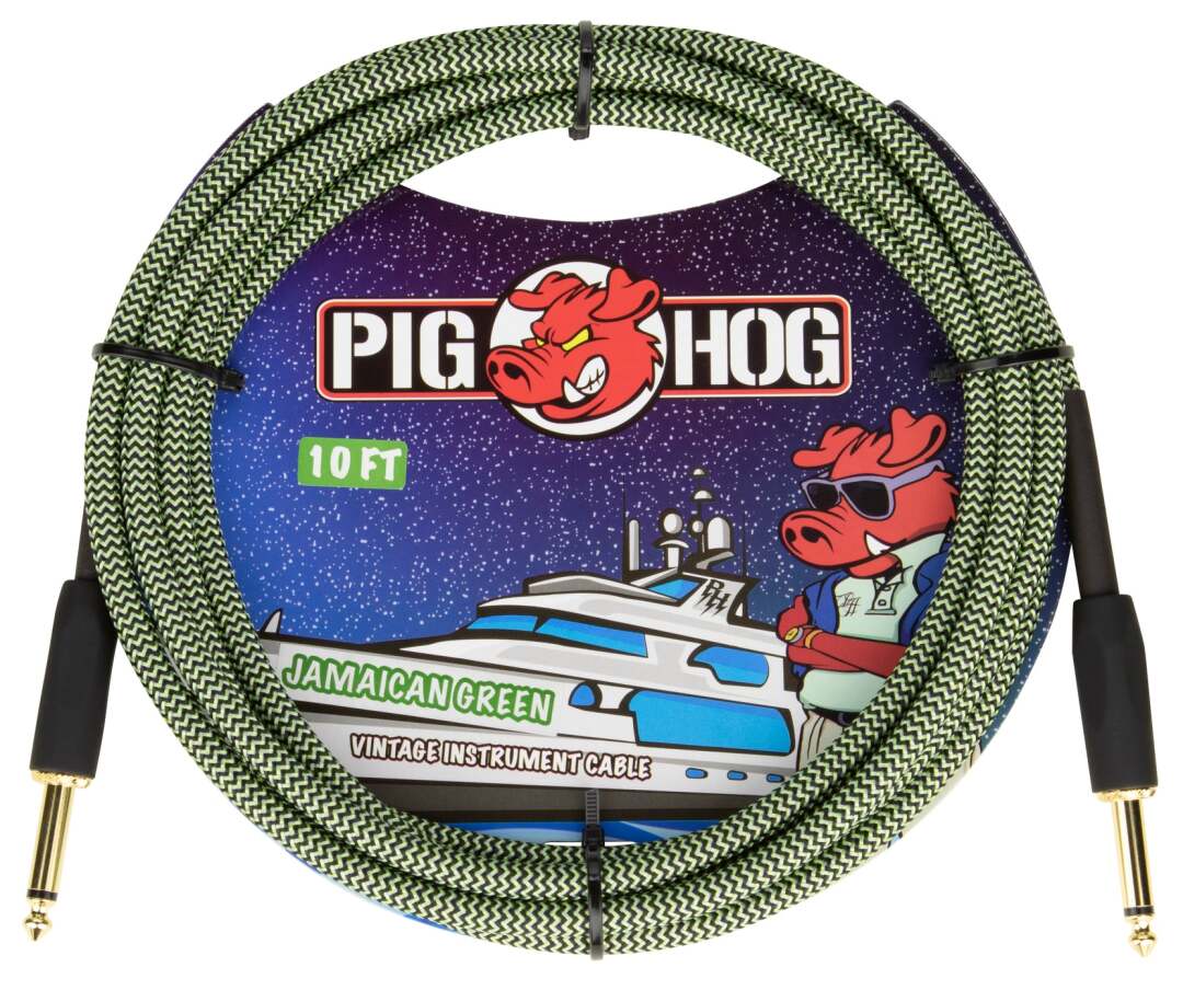 Pig Hog Pig Hog PCH10 Instrument Cable. 10' - Jamaican Green