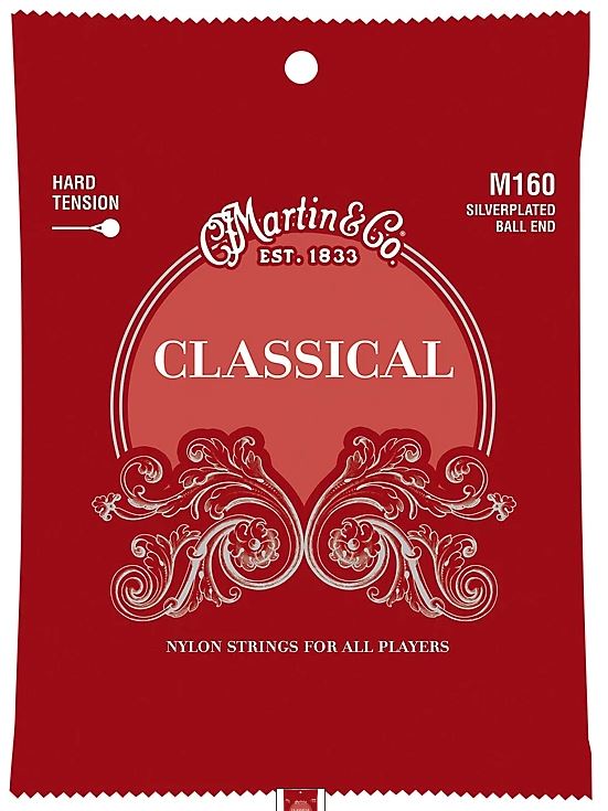 Martin Martin M160 Classical Hard Tension Silver Plated Ball Ended Guitar Strings