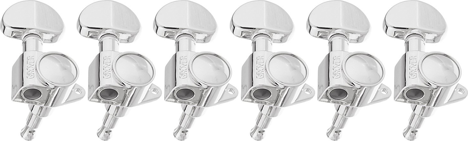 GROVER GROVER ROTOMATIC TUNERS, 18:1 GEAR RATIO, SET OF 6, NICKEL