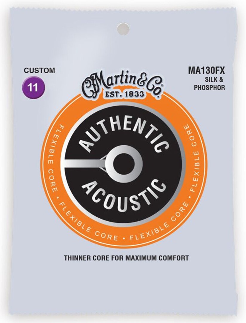 Martin Martin MA130FX Authentic Acoustic Flexible Core Silk and Phosphor Guitar Strings