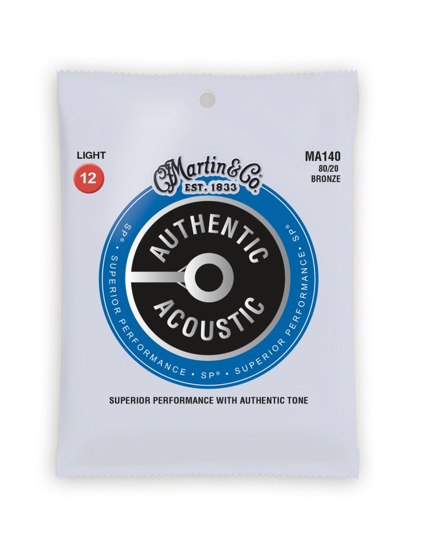 Martin Martin MA140 Authentic Acoustic SP 80/20 Bronze Light Guitar Strings.