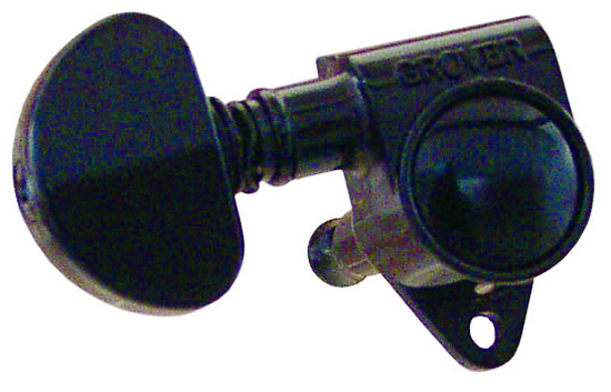 GROVER GROVER BLACK CHROME MACHINE HEAD, 1 SET