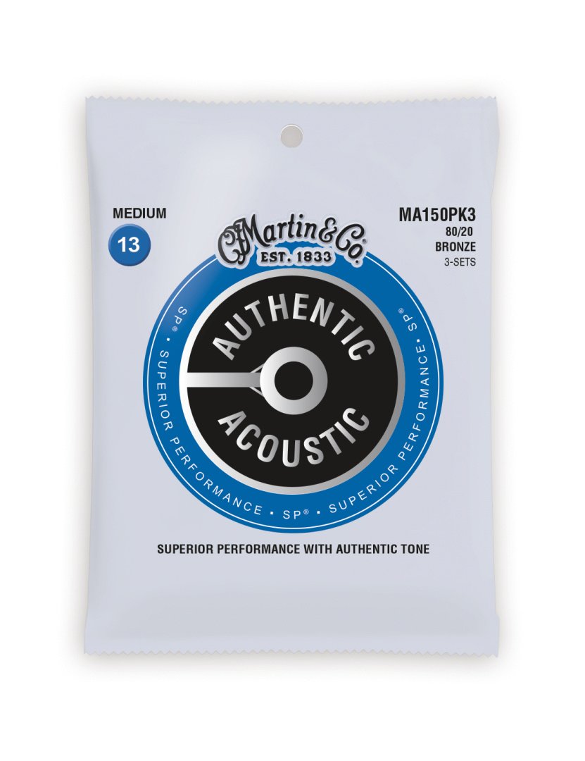 Martin Martin MA150 Authentic Acoustic SP 80/20 Bronze Medium Guitar Strings