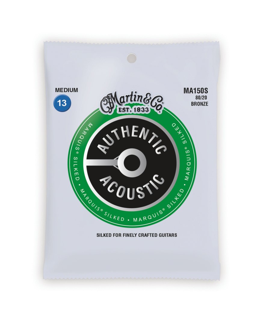 Martin Martin MA150S Authentic Acoustic Marquis Silked 80/20 Bronze Medium Guitar Strings