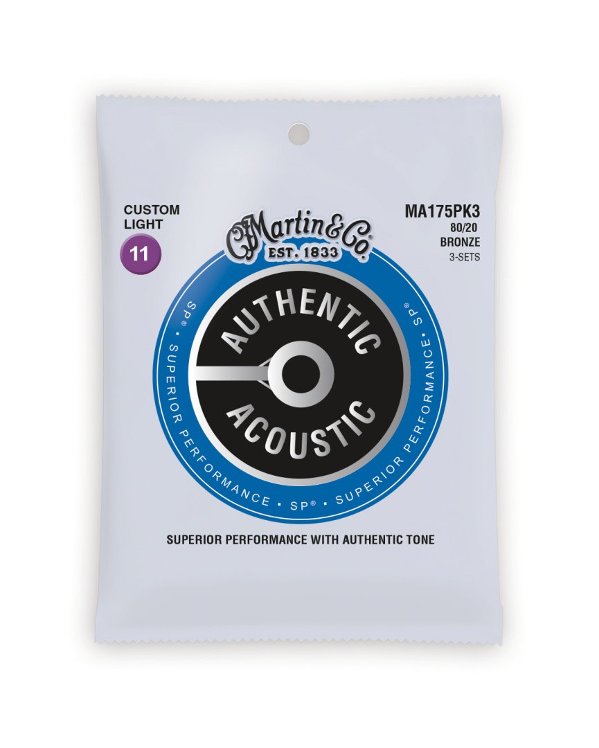 Martin Martin MA175 Authentic Acoustic SP 80/20 Custom Light Guitar Strings