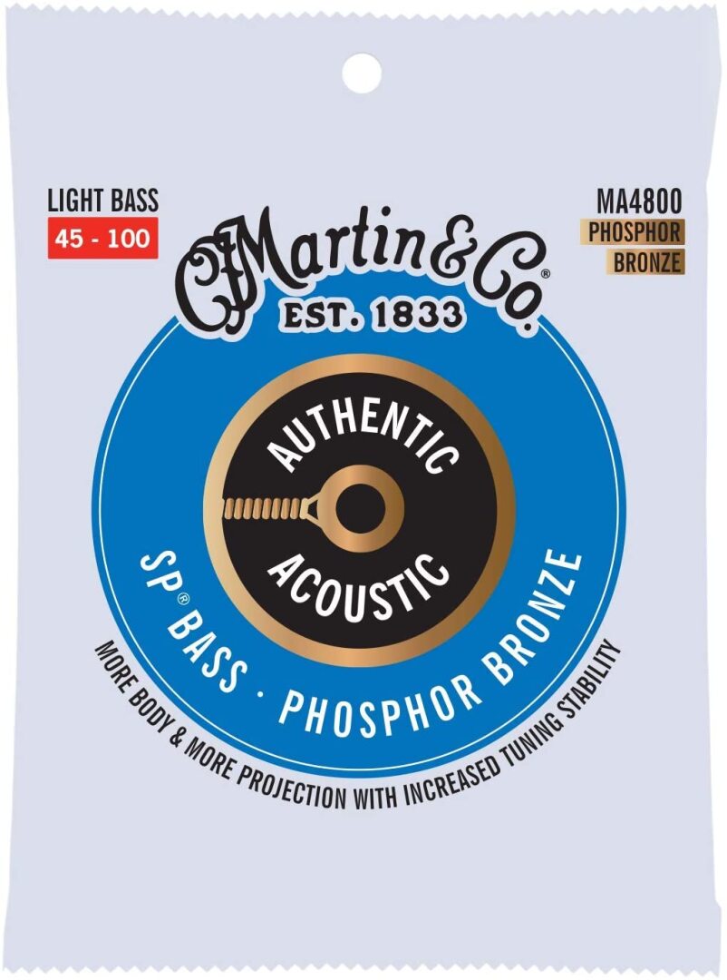 Martin Martin Guitar Authentic Acoustic MA4800 Light Gauge Acoustic Bass Guitar Strings