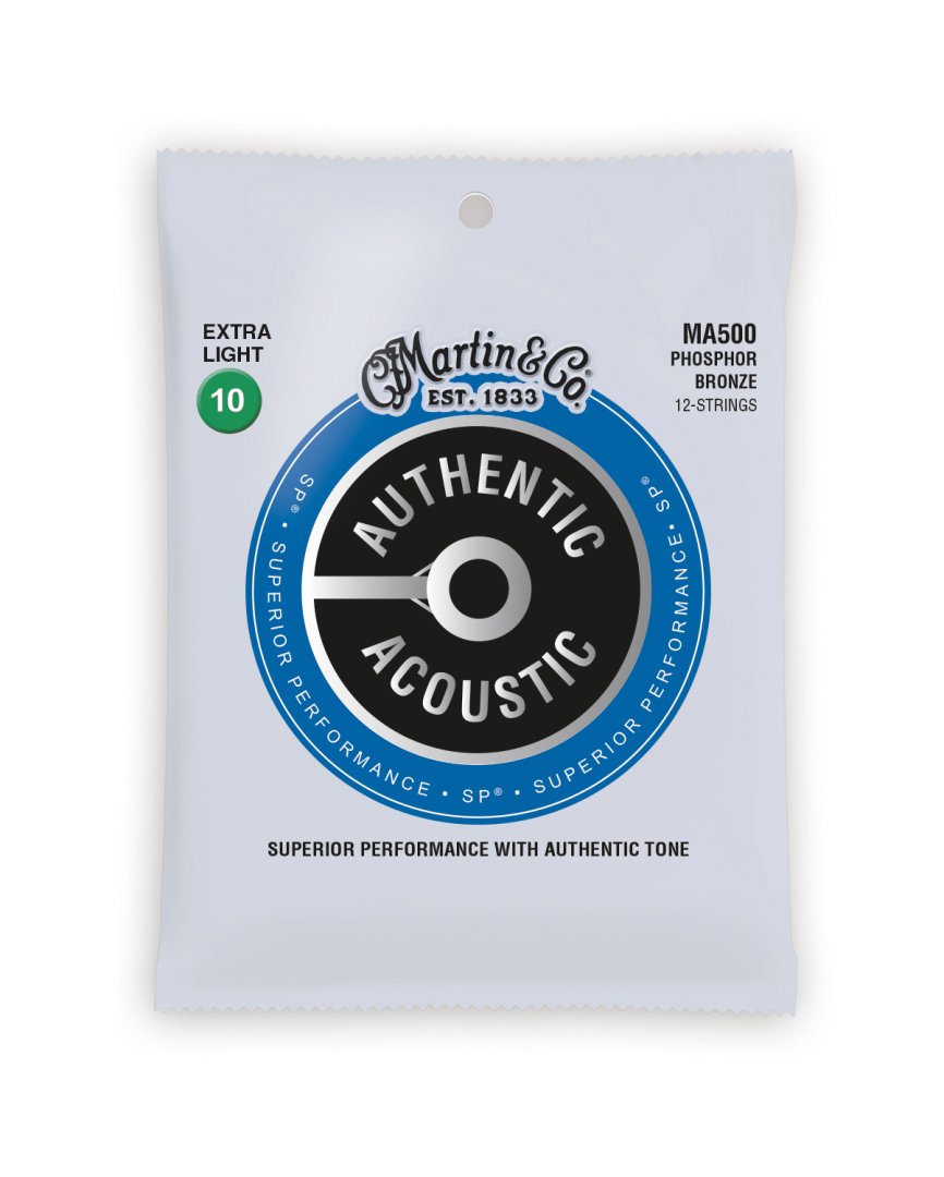 Martin Martin MA500 Authentic Acoustic SP 92/8 Phosphor Bronze Extra Light Guitar Strings