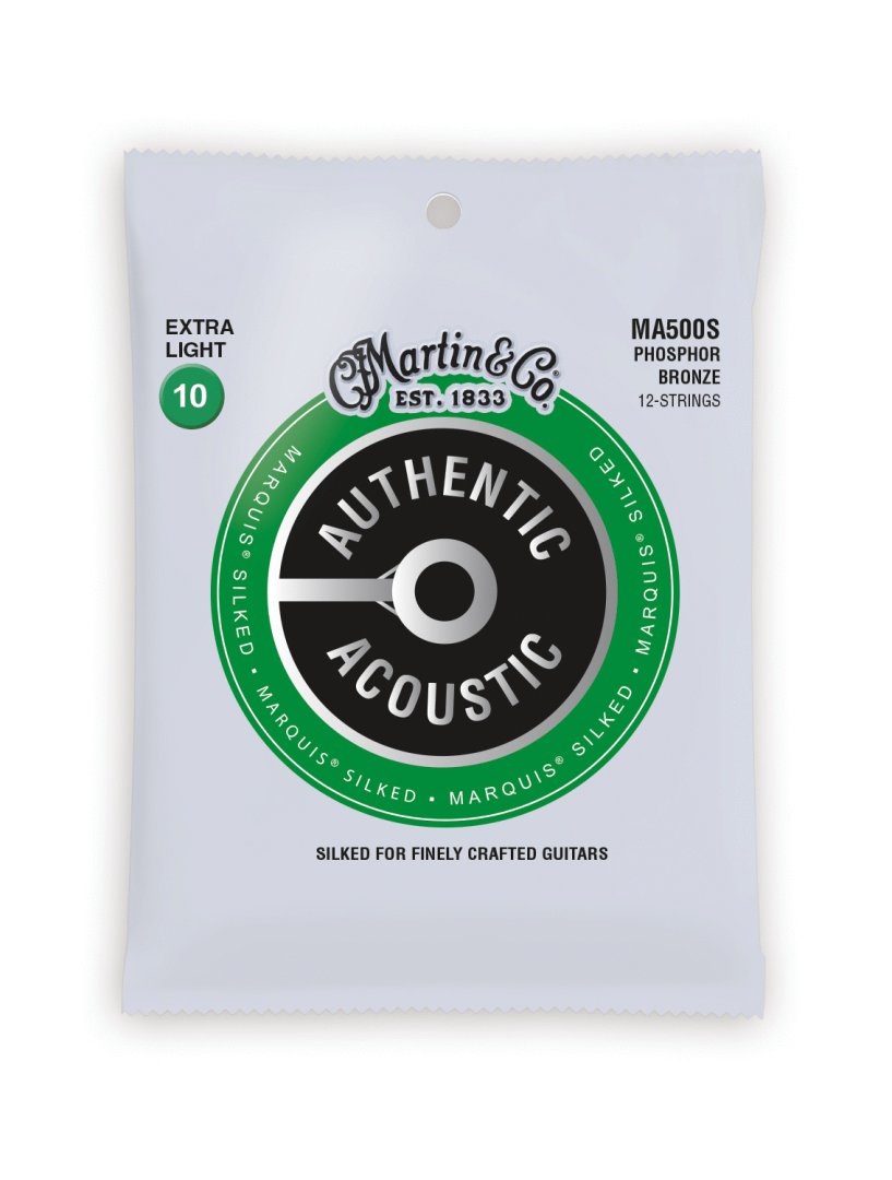 Martin Martin MA500S Authentic Acoustic 92/8 Phosphor Bronze Extra Light (12 String) Guitar Strings