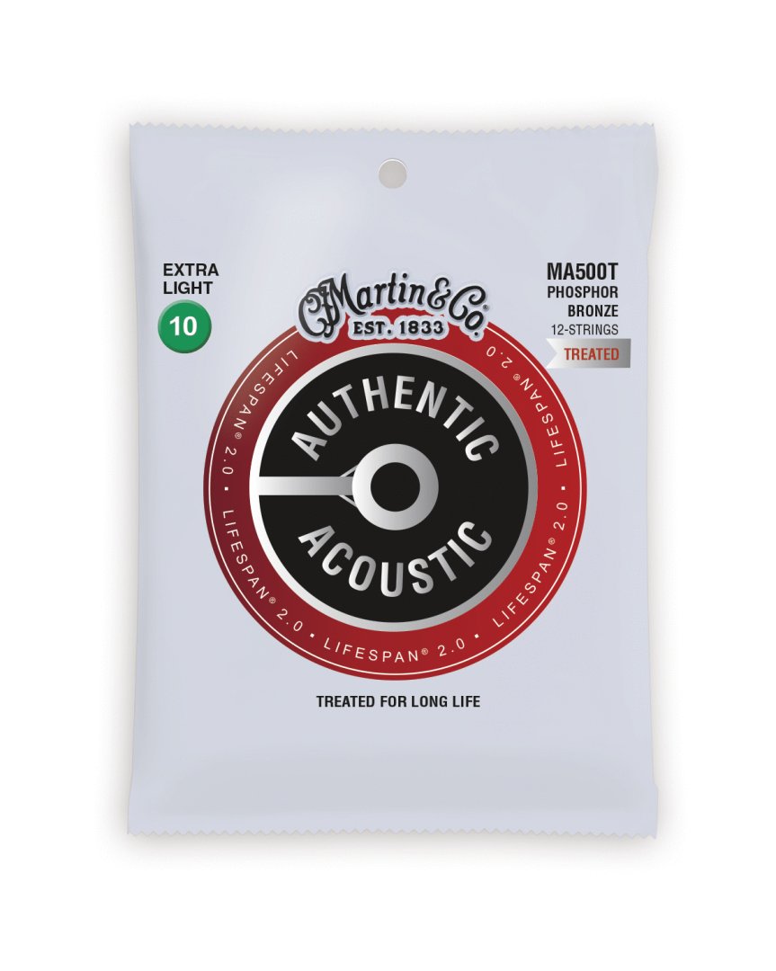 Martin Martin MA500T Authentic Acoustic Lifespan 92/8 Phosphor Bronze Extra Light Guitar Strings