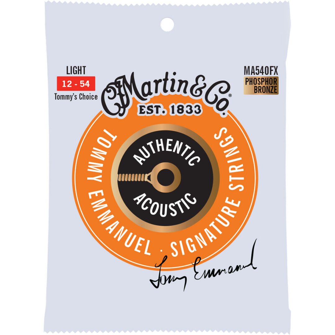 Martin Martin MA540FX Authentic Acoustic Flexible Core Phosphor Bronze Light Guitar Strings