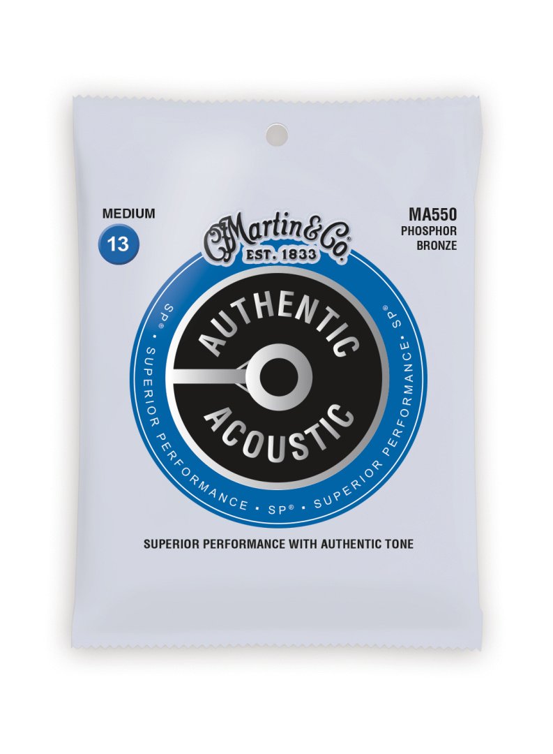 Martin Martin MA550 Authentic Acoustic SP 92/8 Phosphor Bronze Medium Guitar Strings