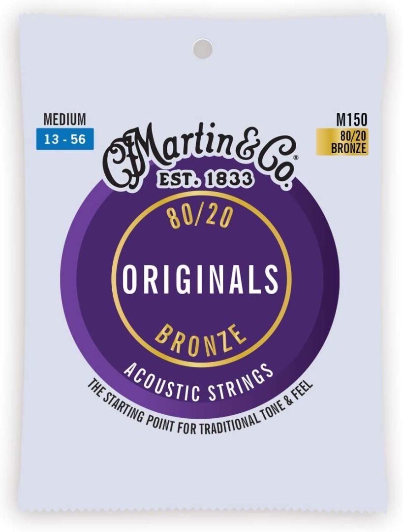 Martin Martin Guitar Original Acoustic M150 (80/20 Bronze) - Medium Gauge Guitar Strings