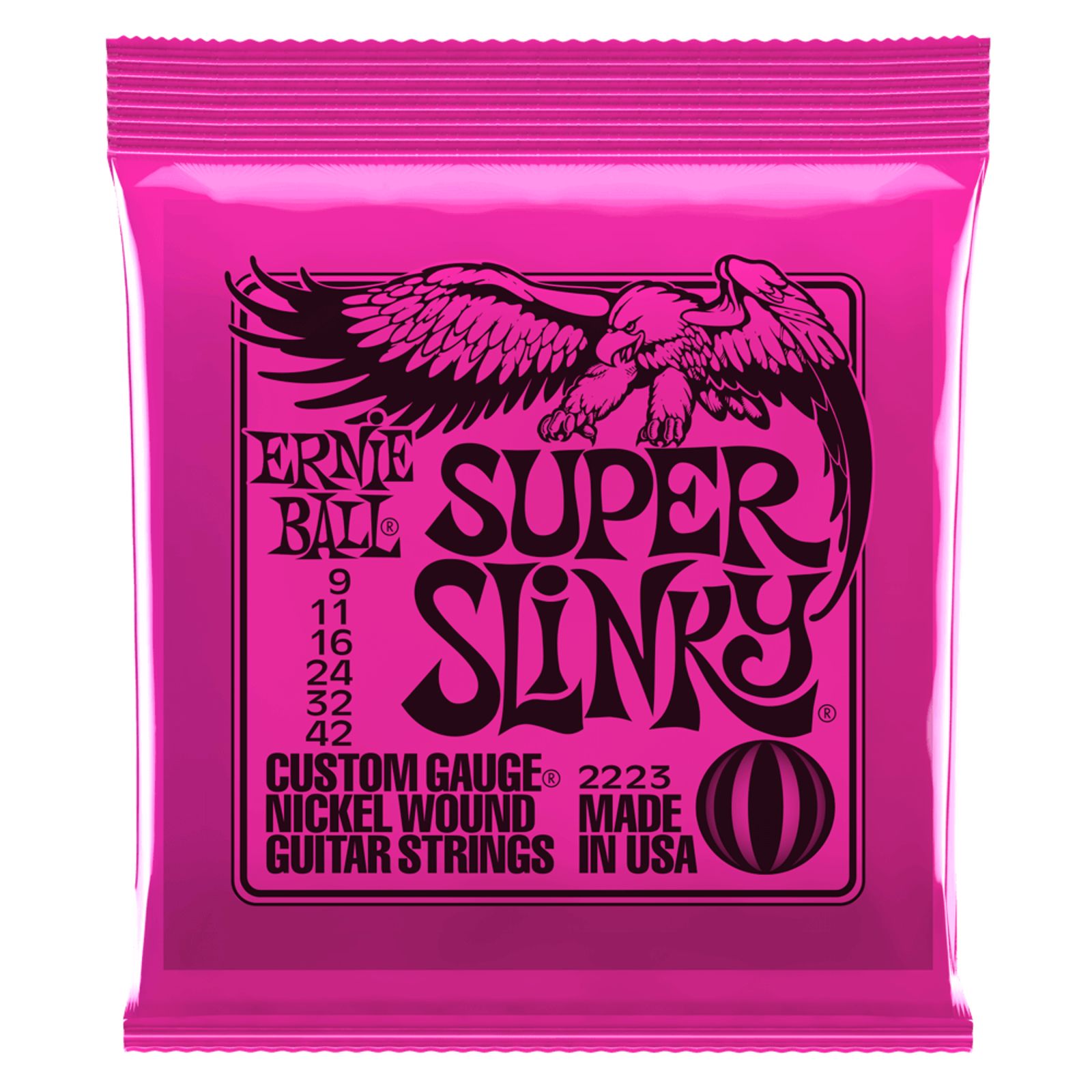 Ernie Ball Ernie Ball 2223 Super Slinky Nickel Electric Guitar Strings 9-42 (6 PACK BUNDLE)