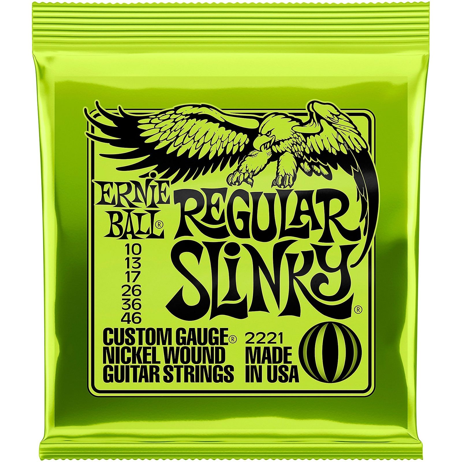 Ernie Ball Ernie Ball 2221 Regular Slinky Nickel Electric Guitar Strings 10-46 (6 PACK BUNDLE)