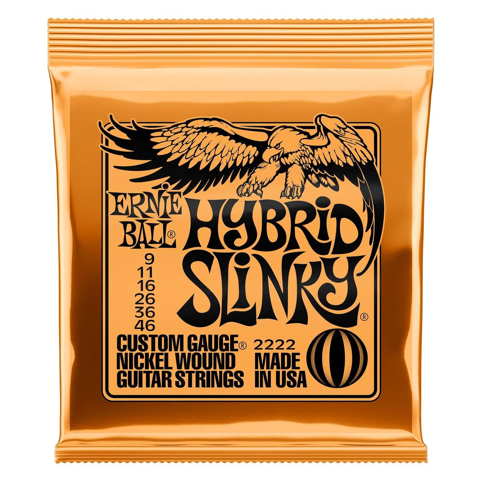 Ernie Ball Ernie Ball 2222 Hybrid Slinky Nickel Electric Guitar Strings 9-46 (6 PACK BUNDLE)