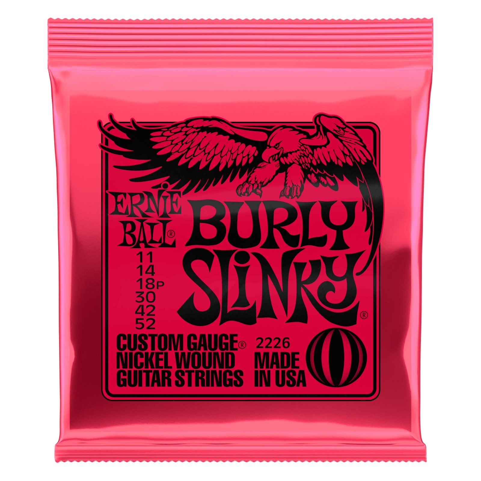 Ernie Ball Ernie Ball 2226 Burly Slinky Nickel Wound Electric Guitar Strings 11-52 (3 PACK BUNDLE)