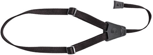 D'ADDARIO D'ADDARIO ECO-COMFORT UKULELE SOUNDHOLE HOOK STYLE STRAP, BLACK