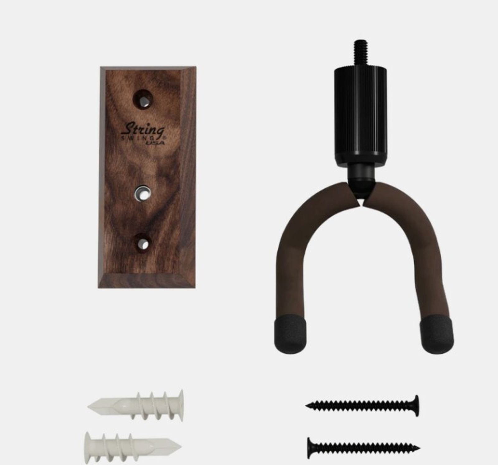 String Swing String Swing CC01K-BW HomeStudio Guitar Wall Hanger Black Walnut Base