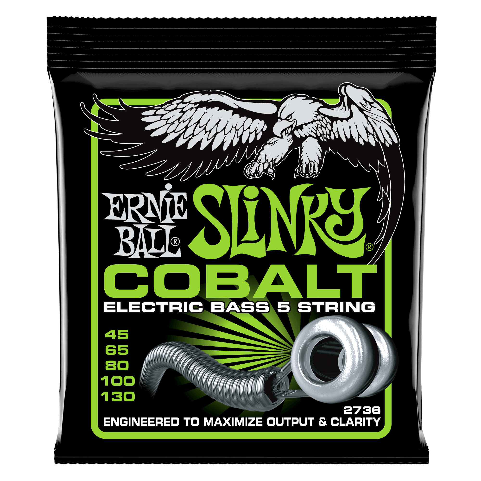 Ernie Ball Ernie Ball 2736 Bass 5 Slinky Cobalt Electric Bass Strings - 45-130 Gauge - 3 PACK