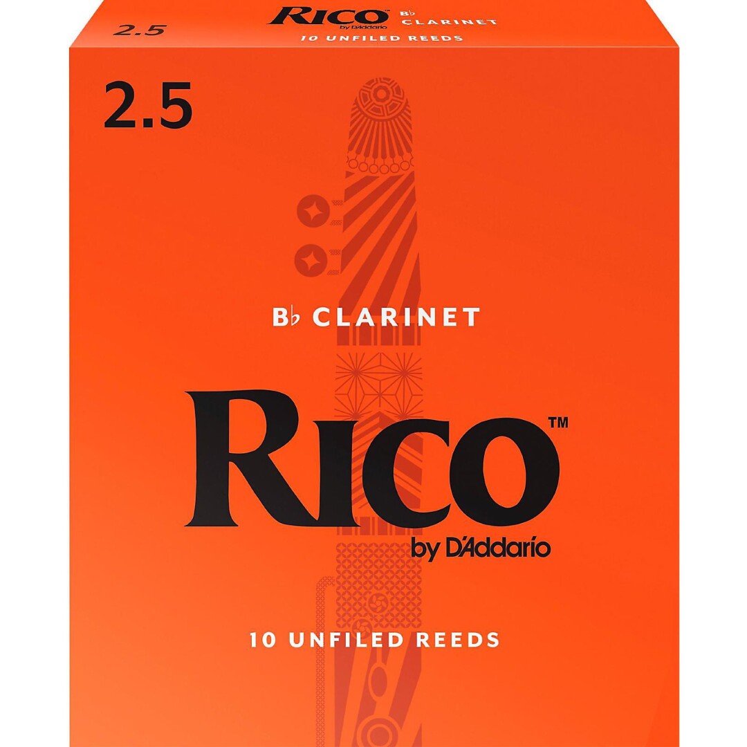 RICO Rico Bb Clarinet Reeds, Box of 10 Strength 2.5