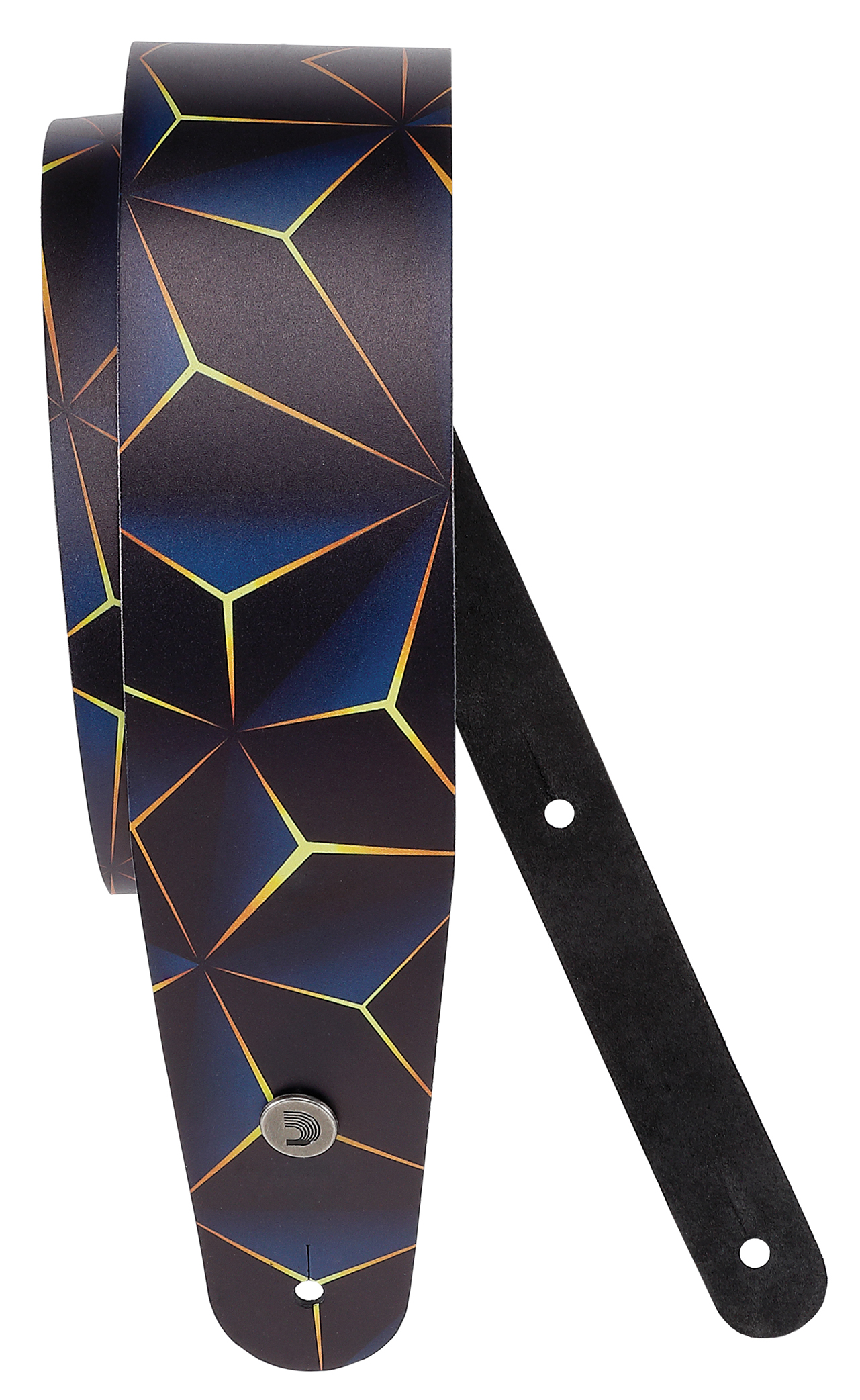 D'ADDARIO D'ADDARIO PRINTED LEATHER GUITAR STRAP, OPTIC ART