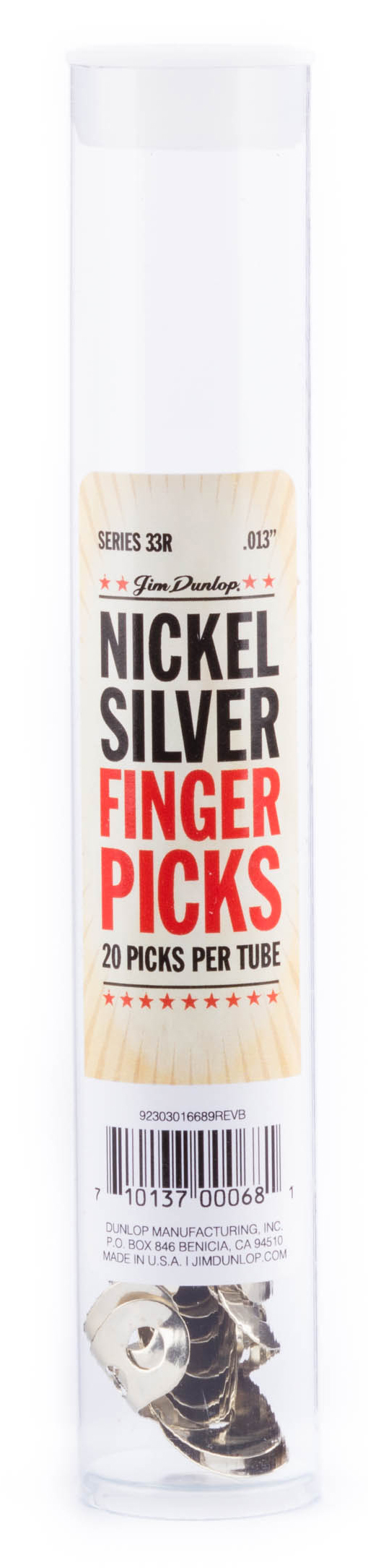 DUNLOP DUNLOP TUBE OF 20 FINGER PICKS, .013