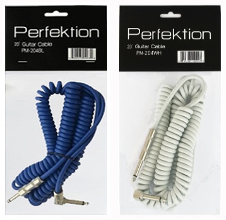 Perfekt Gear White or Blue Coiled Cables