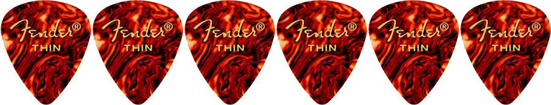 FENDER FENDER 351 SHAPE PREMIUM CELLULOID 12-PACK, SHELL, THIN