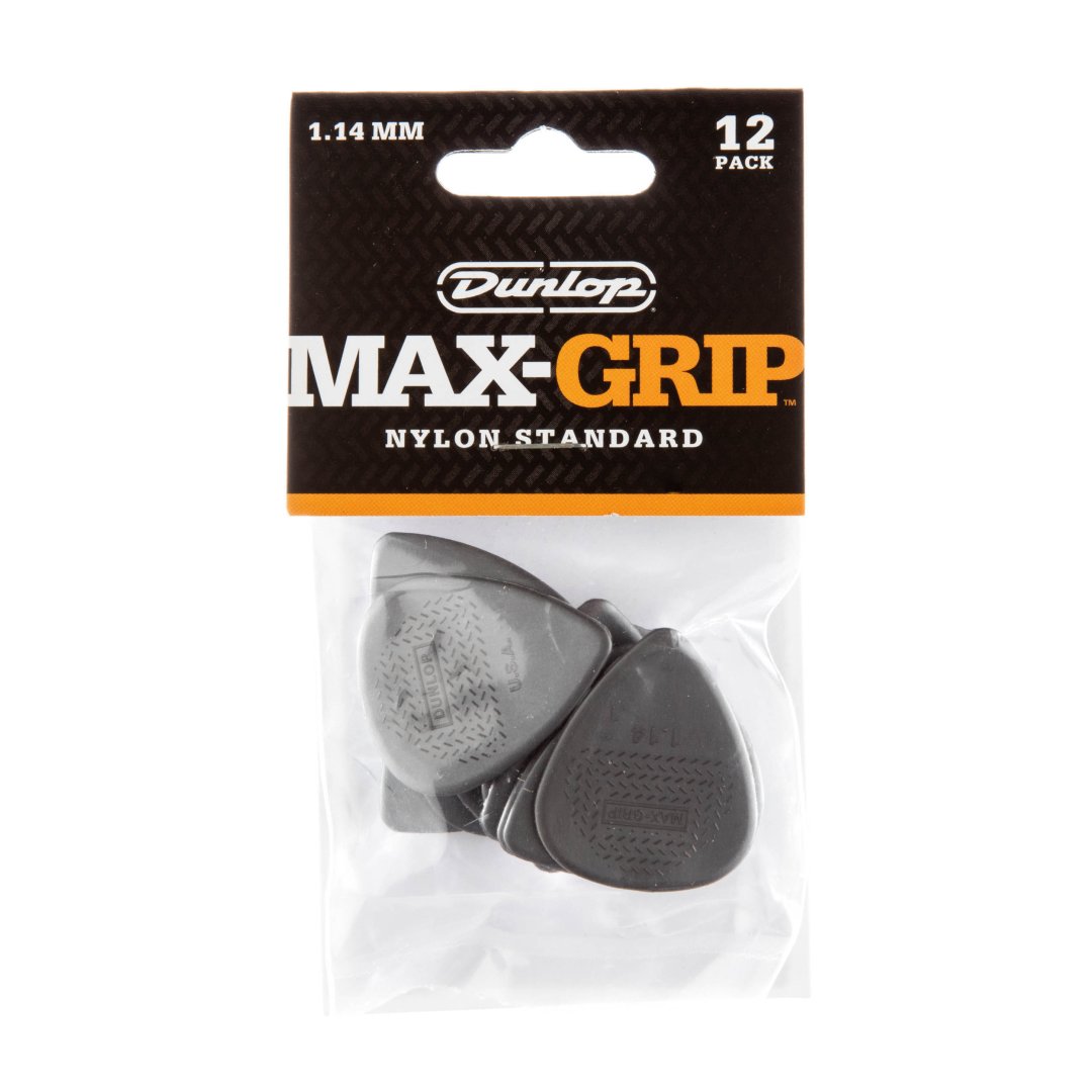 Dunlop Dunlop 449P114 Max Grip Standard Guitar Pick 1.14mm (12 Pack)