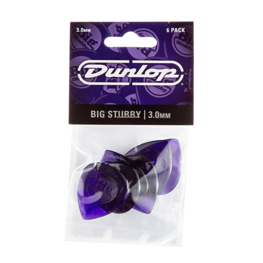 Dunlop Dunlop 475P300 Big Stubby Guitar Pick 3.0mm (6 Pack)
