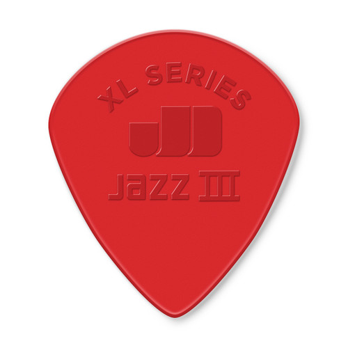 Dunlop Dunlop 47PXLN Nylon Jazz III XL Guitar Pick. Red Nylon (6 Pack)